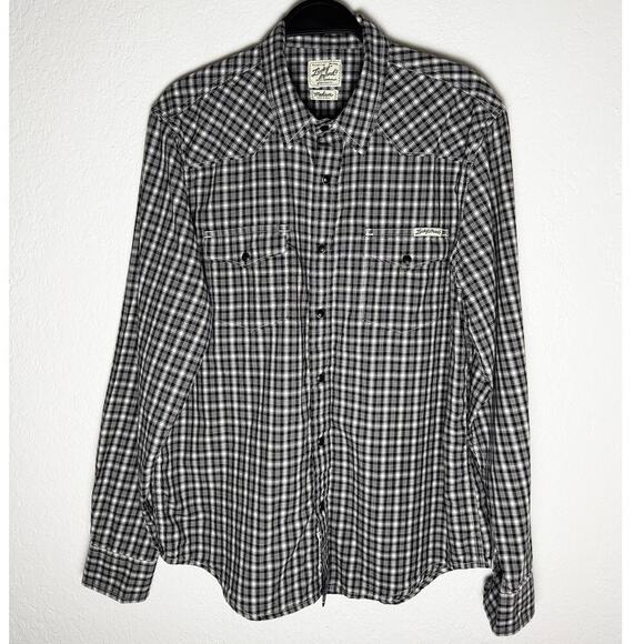 Lucky Brand Other - Vintage Lucky Brand Sportswear Mens Snap Front Button Shirt Cotton Plaid Western